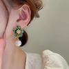 Olive Green Drop Earrings