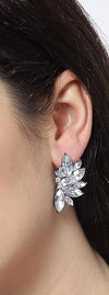 White Crystal Earring