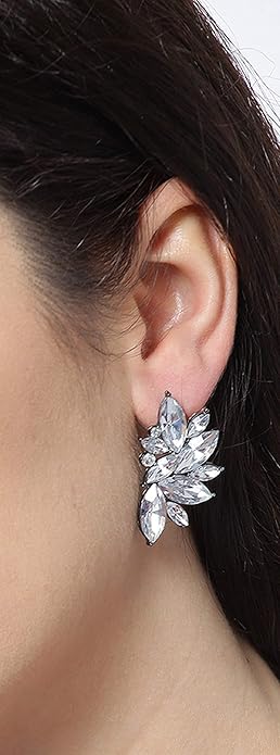 White Crystal Earring