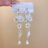 Romantic floral dangle earrings
