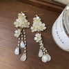 Romantic floral dangle earrings