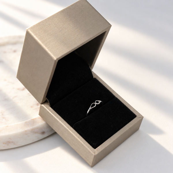 S925 Silver Infinity Loop Adjustable Ring