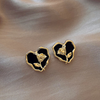 heart with rose earring
