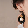 Gold White Pearl Earring