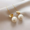 Gold White Pearl Earring