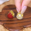 Red Double-sided Earring