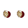 Red Double-sided Earring