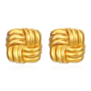 Anti tarnish three layer earrings