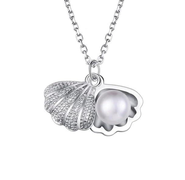 Seashell and Pearl Necklace