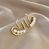 Pearl Heart Stud Earring