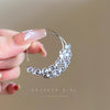 Zircon hoop earrings