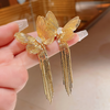 Radiant Golden Butterfly Earring