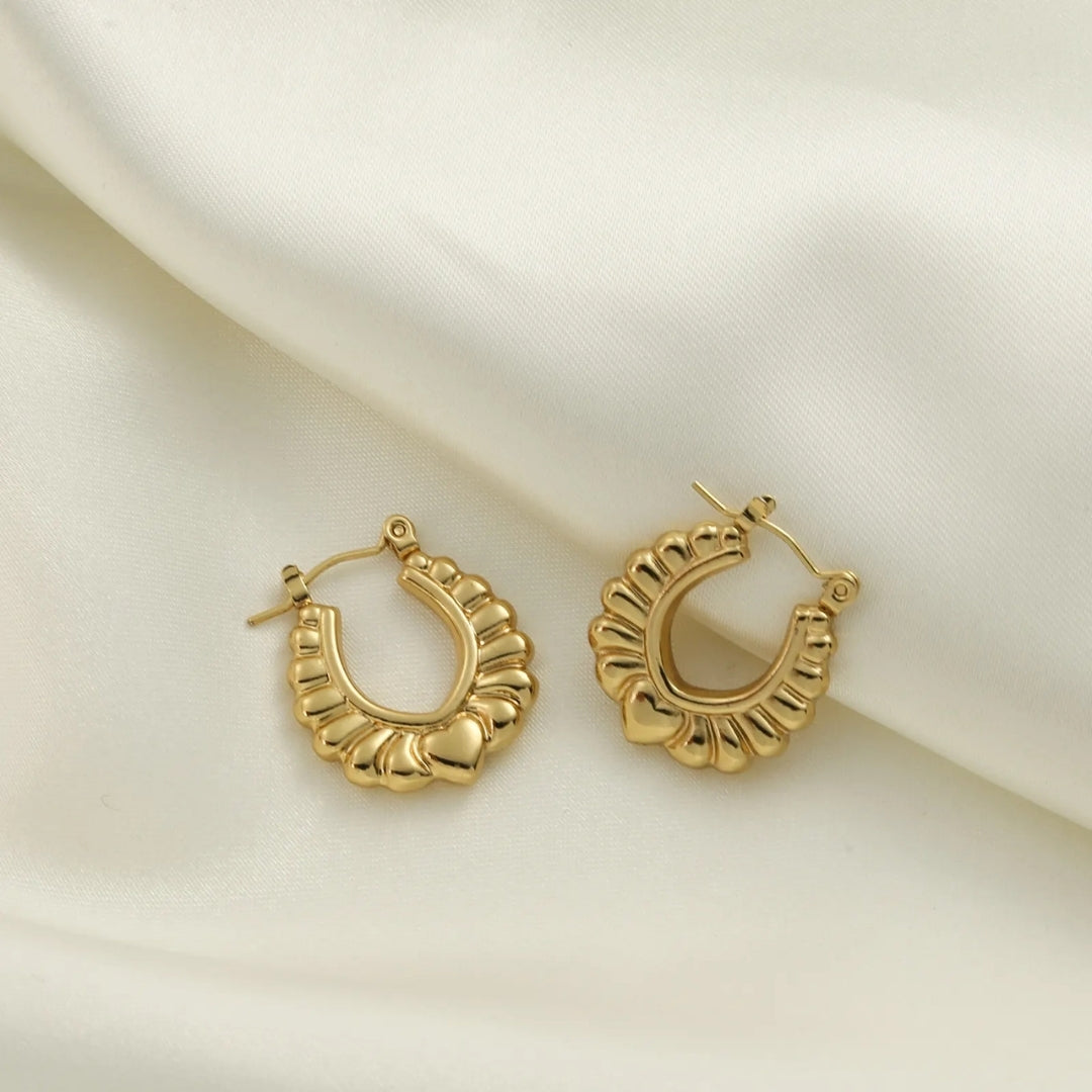 Anti Tarnish Bali Shaped Hoop Earring