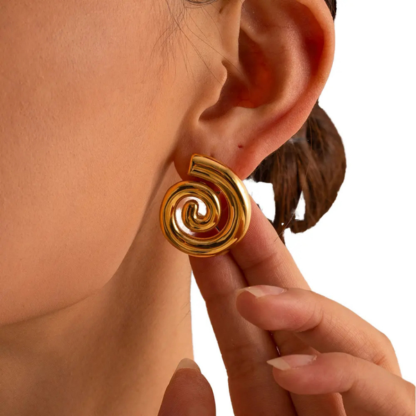 Anti tarnish rounded sweet earrings