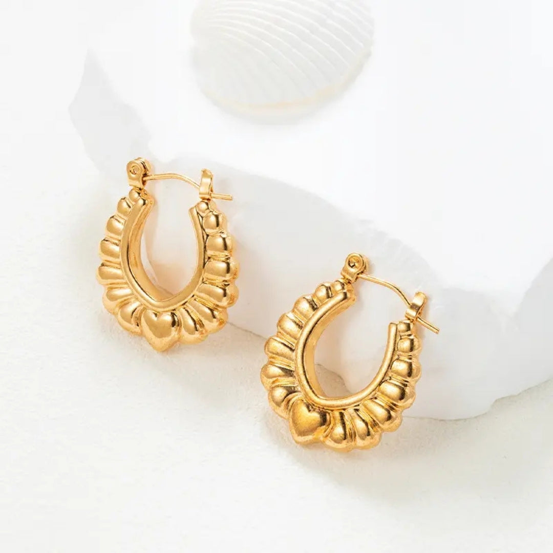 Anti Tarnish Bali Shaped Hoop Earring