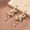 White Flower Long Tassel Earring