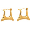 Anti tarnish purse hoop earrings