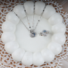 Love Silver Plated Sun Mood Necklace, Ring Set