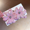 Big Pink Flower Stud Earing