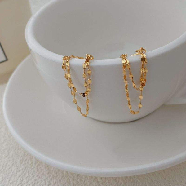 Sterling Chain Earring