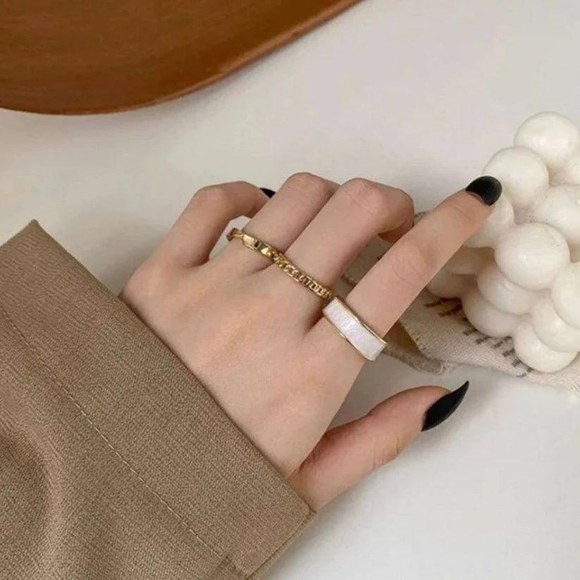 Elegant Gold Ring Set