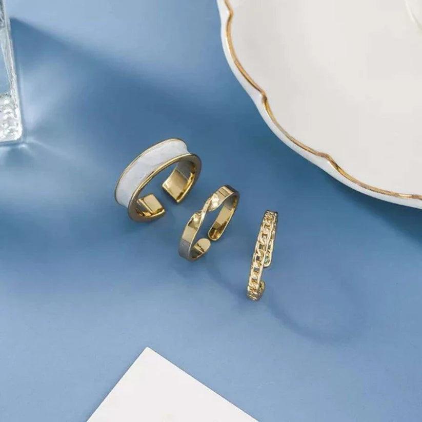 Elegant Gold Ring Set