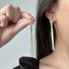 White Stone Tassel earrings