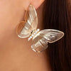 Elegant Big Butterfly Zircon Stud Earring