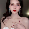 Shiny Bow Dangling Earrings