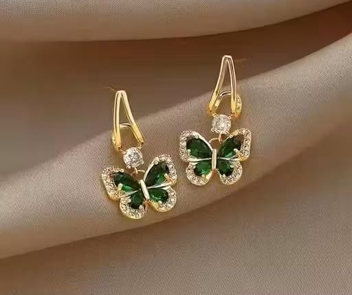 Green Butterfly Earring