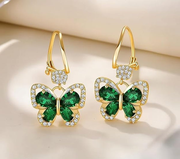 Green Butterfly Earring