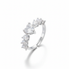 Queen White Heart Zircon Ring