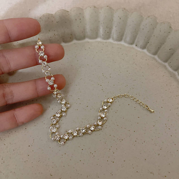 Golden pearl work Bracelet