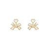 Heart Shaped Pearl Bow Earring