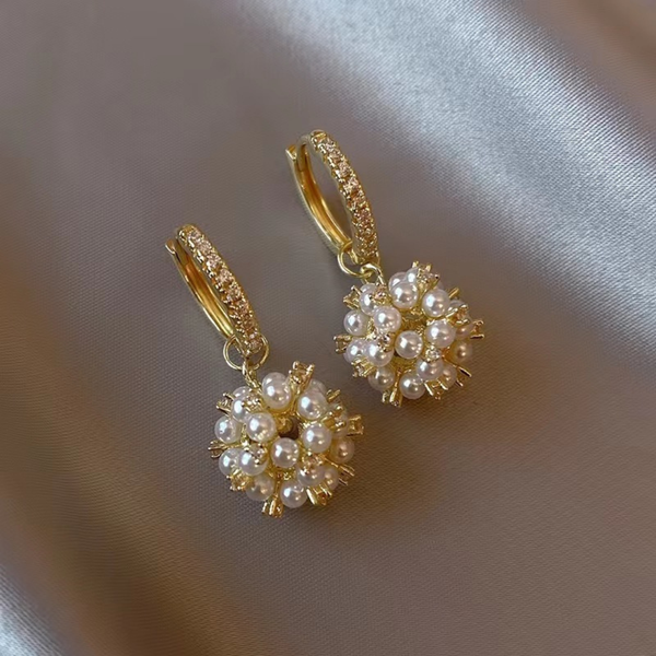 Wetern Pearl Hoop Earrings