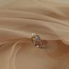 Love silver fish ring