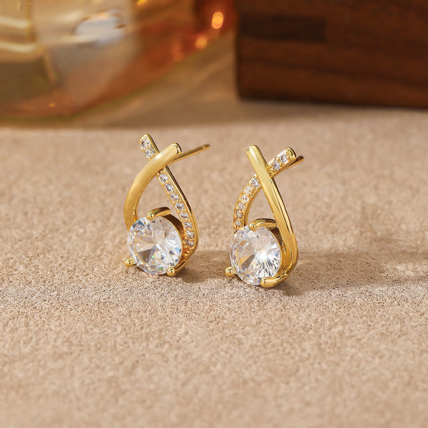 Pack Of 2 Stylish Crisscross & Floral Earring