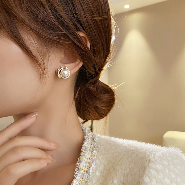 Pack Of 3 Pearl & Crystal Gold-Plated Earring