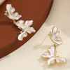 Golden Plated French Butterfly Drop Earring