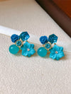 Blue Flower Earring