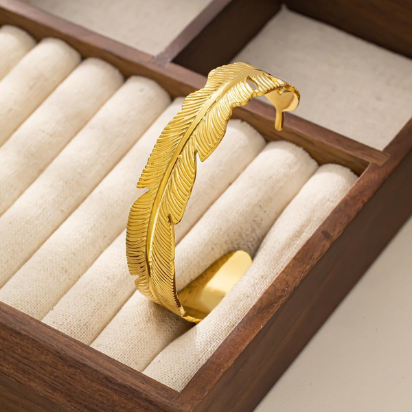 Golden Feather Bracelet