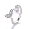 Silver mermaid tail ring