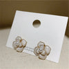 Four Petals Pearl Flower Stud Earring
