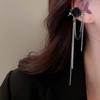 Daisy Black Flower Earrings