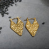 Anti tarnish v shape hoop earrings