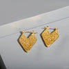 Anti tarnish v shape hoop earrings