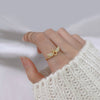 Gold Angel Wing Ring