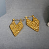 Anti tarnish v shape hoop earrings