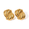 Anti tarnish stylish golden earrings