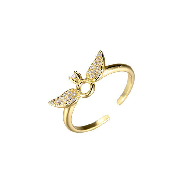 Gold Angel Wing Ring